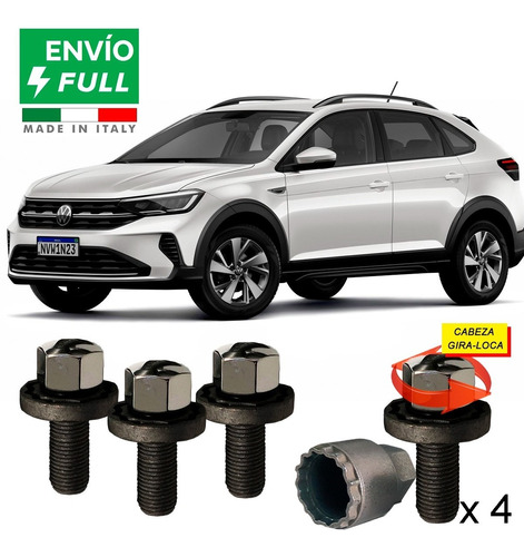 Kit 4 Birlos Seguridad 14 X 1.5  Nuevo Vw Nivus - Full!