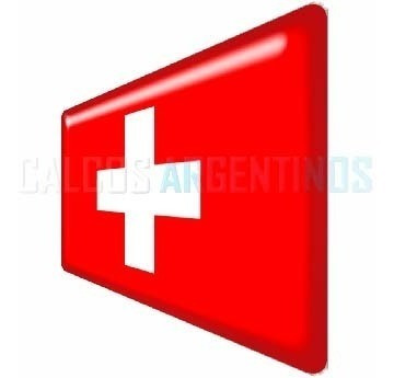 Bandera Suiza Encapsulada C/ Relieve Vinilo 3m Exterior