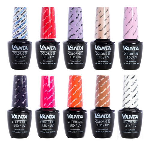 Vanta X10 Esmaltes Semipermanentes Gel On-off Cabina X 15 Ml