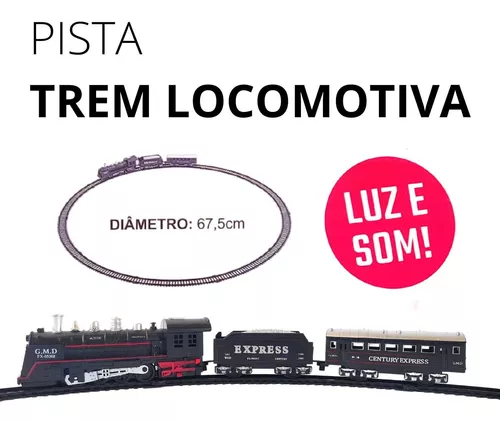 Brinquedo Trem Locomotiva Fumaça Luzes E Som em Promoção na Americanas