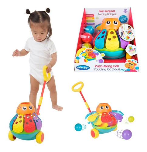 Juguete Bebé Arrastre Caminador Con Manija  Playgro Pulpo