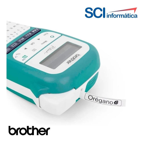 Imagen 5 de 6 de Rotuladora Etiquetadora Brother P-touch H110 Turquesa Celest