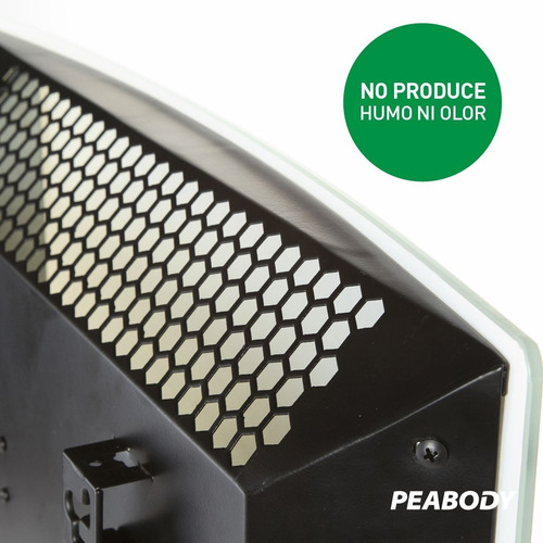 Imagen 5 de 10 de Vitroconvector Calefactor Peabody Pe-vqd20 Curvo 2000w Rojo