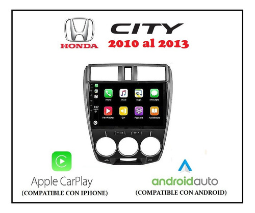 Estereos De Pantalla Para Honda City 2010 Al 2013 Carplay