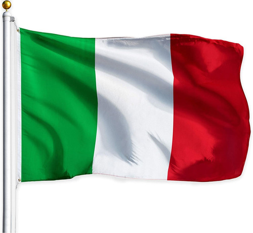G128 Italia (italiano) Bandera | 3x5 Pies | Los Colores Impr