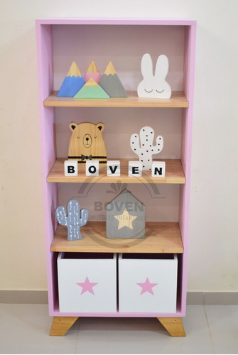 Mueble Organizador Con Cubos,biblioteca Infantil Montessori