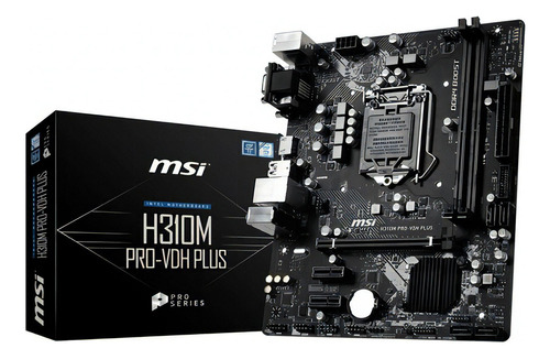 Msi Motherboard Intel H310m Pro-vdh Plus S1151 Ddr4 Hdm Color Negro