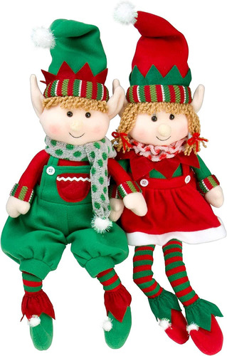 Muñecos Elf Plush 12 Boy And Girl Elves Conjunto De 2