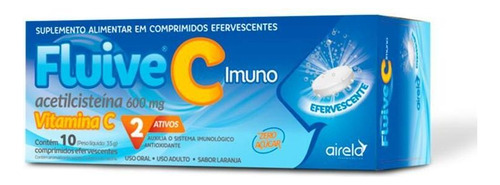 Fluive C Imuno Sabor Laranja 10 Comprimidos Efervescentes