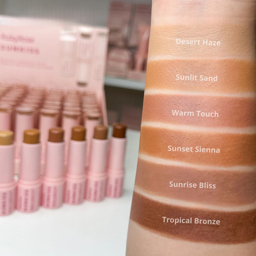 Sunkiss Stick Bronzer Contorno Cremoso Linha Rosa Ruby Rose Tom Da Maquiagem 1 - Desert Haze