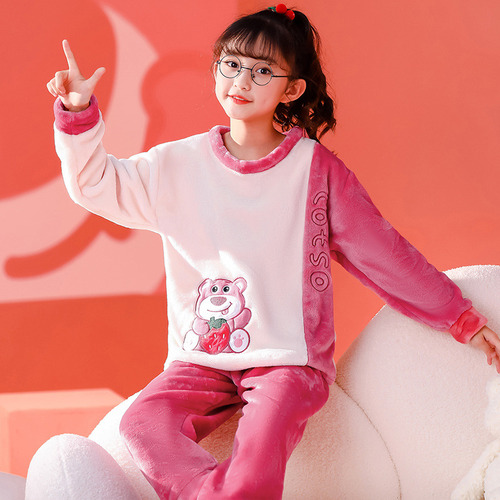 Traje De Franela De Dibujos Animados Para Niña De Otoño E In