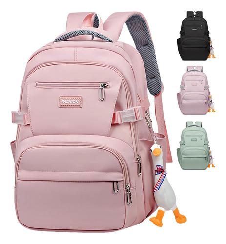 Mochila Escolar Antirrobo Mochila De Viaje Para Jóvenes Bolsa Para Portátil De 16 Pulgadas Mochila Impermeable Unisex 45l Color Rosa