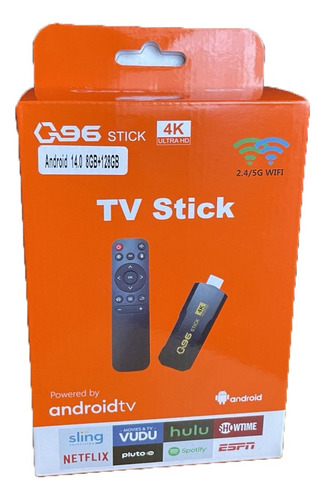 Tv Stick Q96 Android 4k Wi-fi Hdmi Color Negro Control Negro