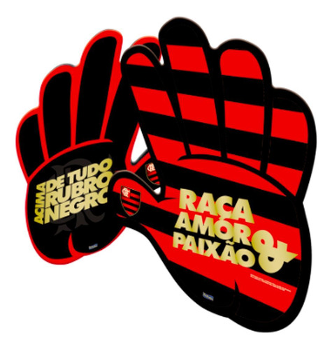 Mão De Torcedor Decorativa Flamengo Jogo 6un Festas