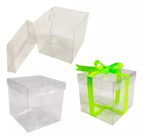 Comprar 50 Cajas Acetato 10x10x10 C/ Tapa Transparente