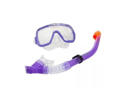 Mascara Buceo Intex Reef Rider Swim Snorkel Policarbonato Cc