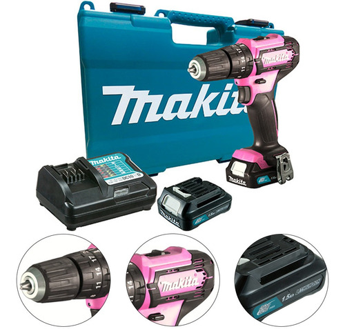 Parafusadeira Furadeira De Imp. Rosa  Hp333dwyep-makita