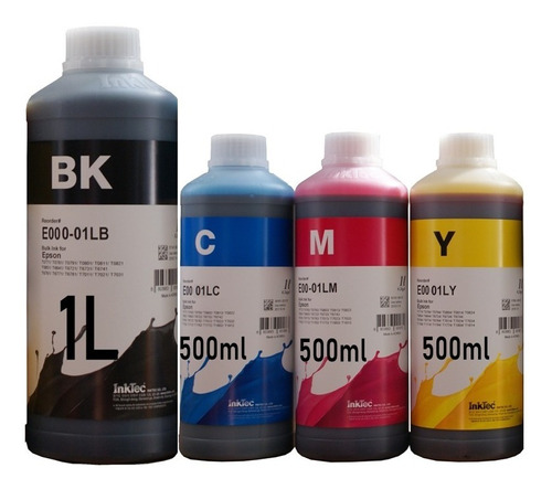 Litro Inktec Negro Y 500ml Color Para Broth 