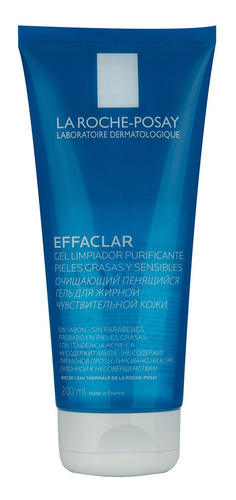 La Roche Posay Effaclar Gel Moussant Limpiador Purificante Pieles Grasas Sensibles 200ml