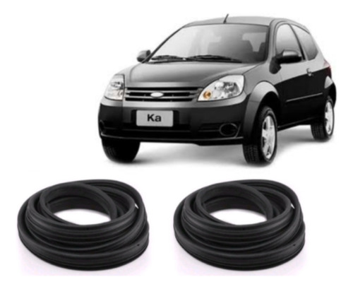 Kit 2 Borrachas Vedação Porta Ford Ka 2008 2009 2010 2011