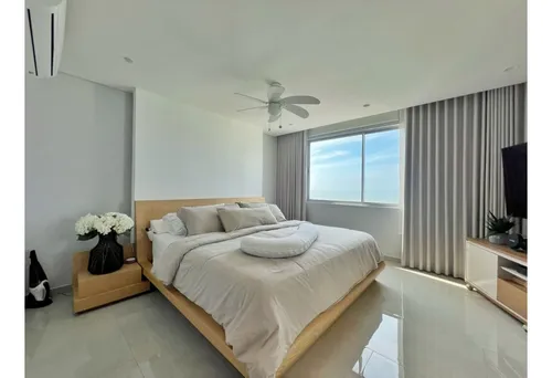 Penthouse En Venta Amoblado 3 Alcobas En Edificio Montu Vista Al Mar