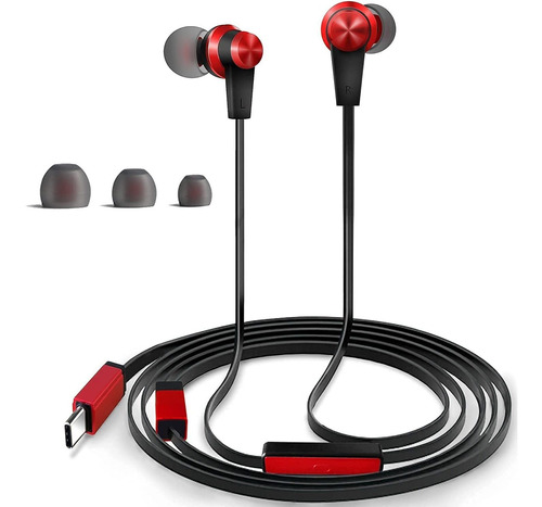 Auriculares Internos Con Cable Usb-c Y Microfono, Negro R...