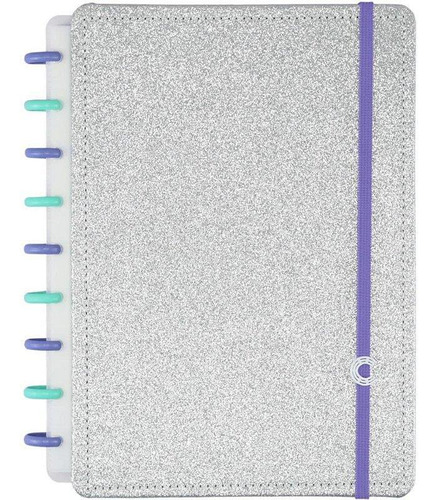 Caderno Inteligente Médio Lets Glitter Silver 2.0