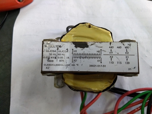 Transformador Square D 0.5va 9070el1d9 440v -115v (Usado)
