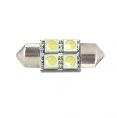 Ampolletas 31mm 4 Led Smd 5050 Blancas (interior Vehículos)