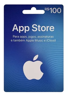 Cartão Gift Card App Store R$ 100 Reais Apple Itunes Brasil