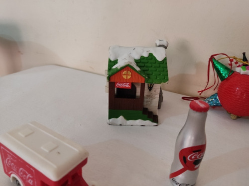 Coca Cola Publicidad Lote De 7 Pzas, Casita, Esferas Y Mas (Usado)