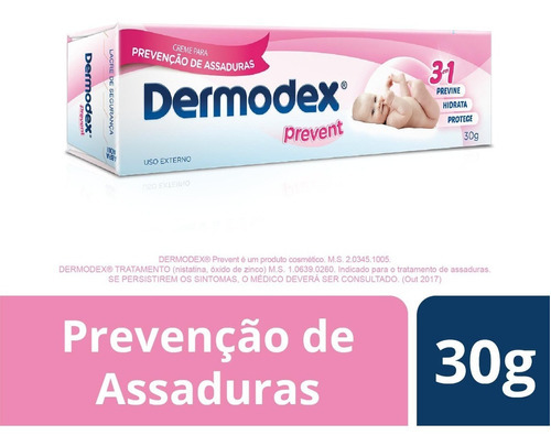Creme Preventivo de Assaduras Dermodex Prevent Caixa 30g