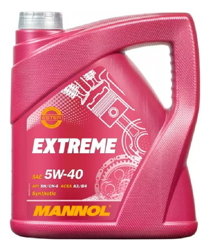 Aceite Mannol Extreme 5w40 5 Lts Sintético Aleman