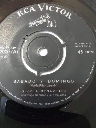 Vinilo Single De Gloria Benavides Clases Otra Vez(w9 