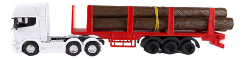 Caminhão Scania Madeira 1:64 Welly Branco