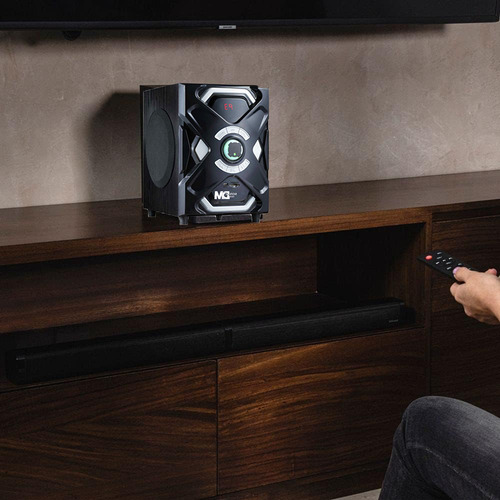 Minicomponente Bluetooth Con Luz Led Dm-gt402 Color Negro Potencia Rms 60 W