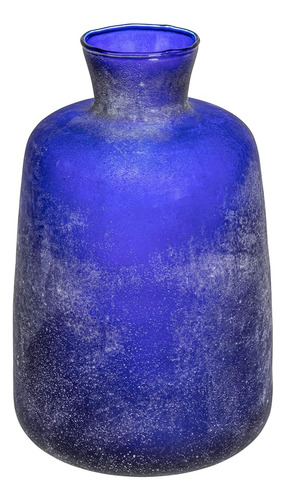 Creative Co-op Distressed Glass, Cobalt Blue Vase