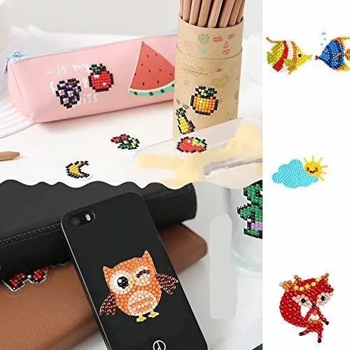  39Pcs 5D Diamond Painting Stickers Kits for Kids, Creatiee DIY  Art Craft Animal & Sea World Painting with Diamonds, Paint by Numbers  Diamonds for Children Adult Beginners - Funny & Colorful