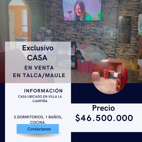 Casa En Venta De 2 Dorm. En Talca