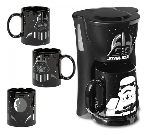 Star Wars Darth Vader Y Stormtrooper - Cafetera De Una Sola.