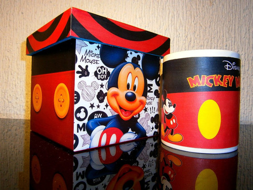 Regalo Mickey Mouse !! Taza Y Estuche Original Game Over