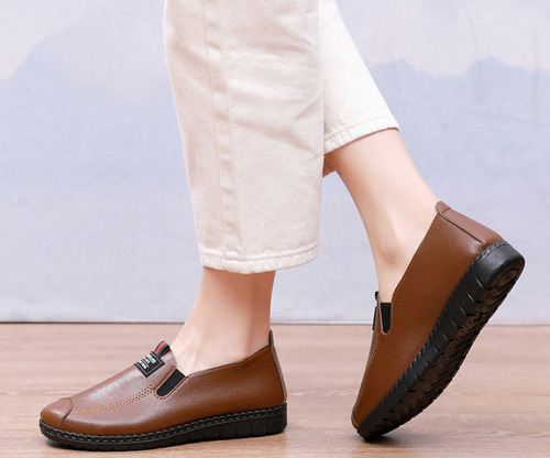 N Mocasines Casuales Para Mujer Zapatos De Cuero Cómodos