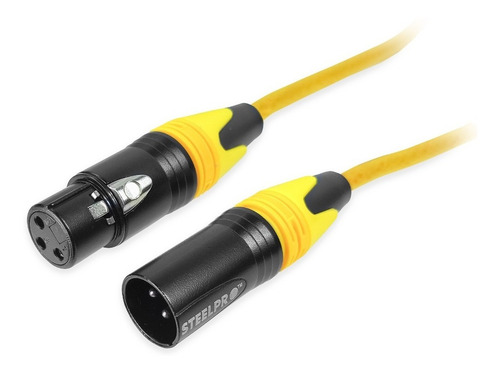 Imagen 3 de 5 de Cable Xlr 2m Balanceado Profesional Macho - Hembra Steelpro