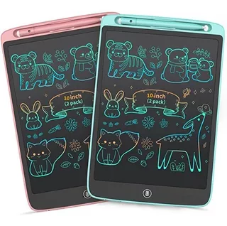 Lcd Writing Tablet For Kids, 2 Pack 10 Inch Colorful Screen.