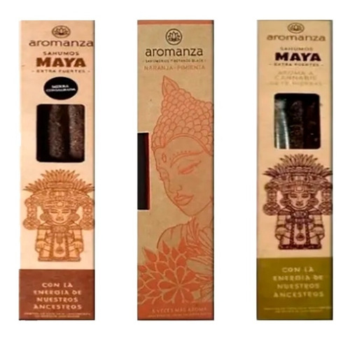 Sahumos  Maya X3 Surtido Aromanza  Energia Ancestral