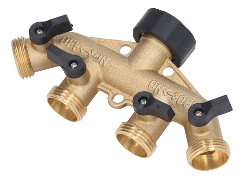 Divisor Manguera Adaptador Espiga Conector 4 Vías 3/4 PuLG