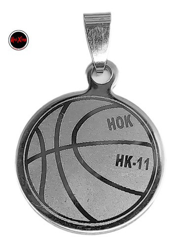 Imagen 1 de 2 de 4 Dijes Pelota Basquet Acero Quirúrgico X Mayor