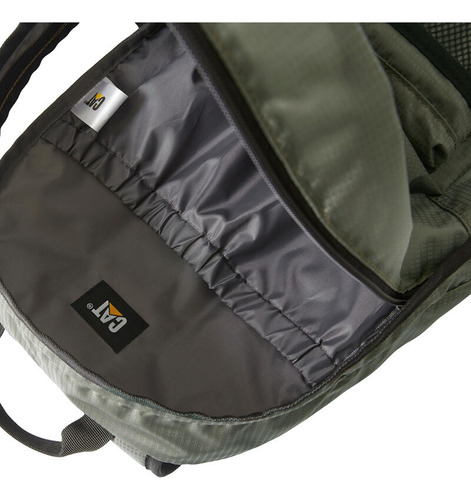 Mochila Cat V-power A1 Color Verde musgo Diseño de la tela Lisa