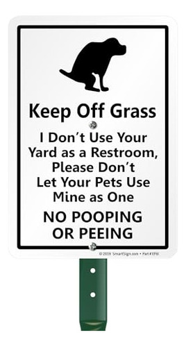  Keep Off Grass  Funny Dog Poop Sign For Lawn | 21...