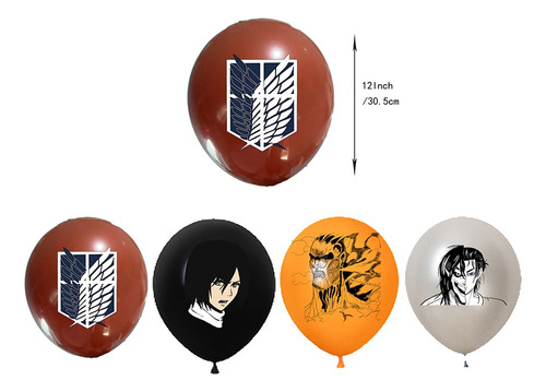Globos De Cumpleaños Decoración Attack On Titan Temática